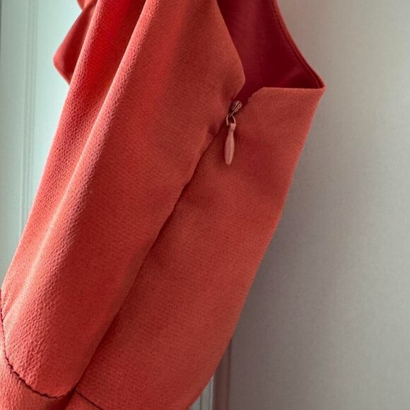 Orange Lost + Wander silky dress with ruching and ruffles #ruffles - Picture 8 of 8